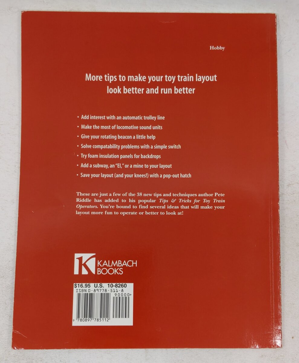 Tips and Tricks for Toy Train Operators Paperback Book By Peter H. Riddle VG