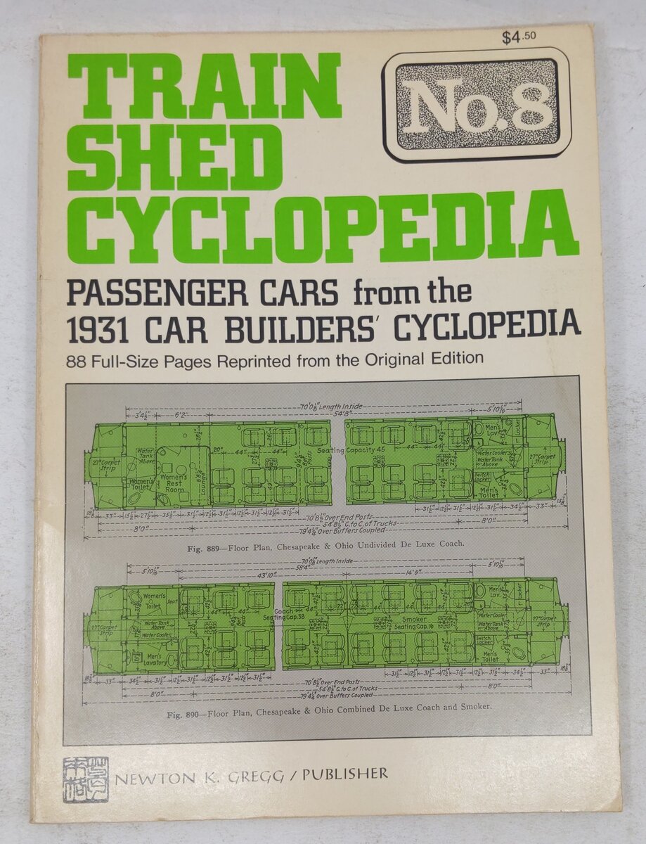 Train Shed Cyclopedia, No.8 Paperback Book By Newton K. Gregg VG