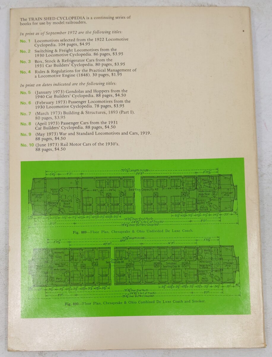 Train Shed Cyclopedia, No.8 Paperback Book By Newton K. Gregg VG