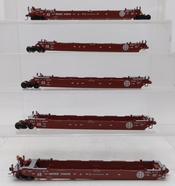 Athearn 92987 HO BNSF Maxi III Well Car (Set Of 5) LN/Box