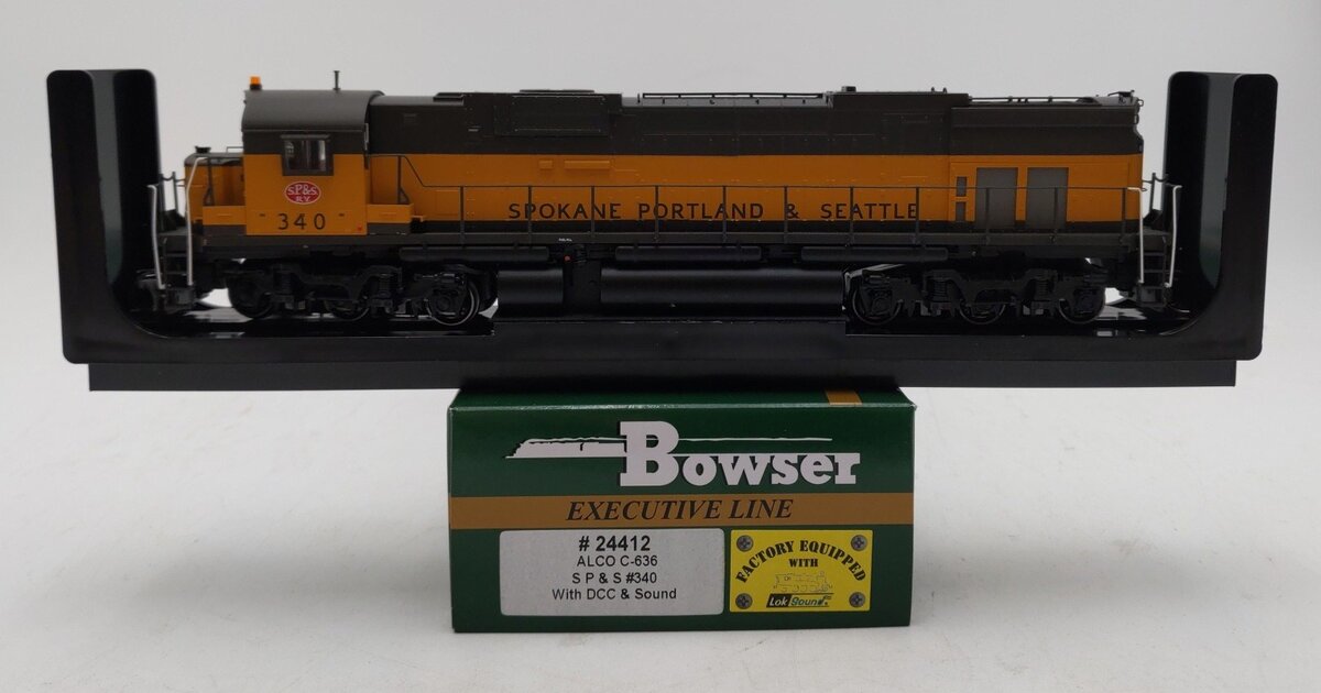 Bowser 24412 HO Spokane Portland & Seattle ALCo Century C-636 with DCC/LokSound
