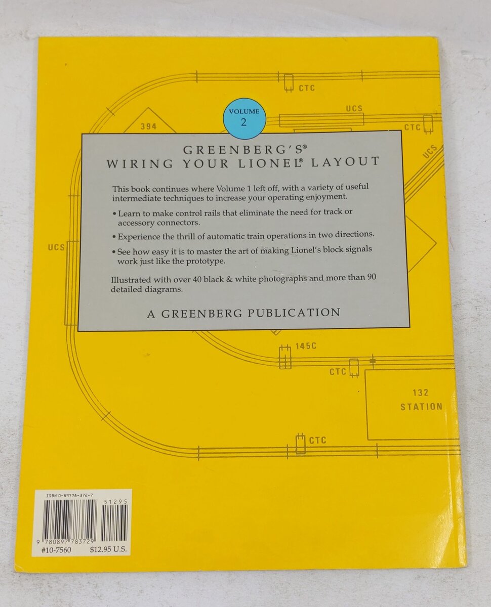 Greenberg's Wiring Your Lionel Layout, Vol.2 Paperback Book By Peter H. Riddle EX