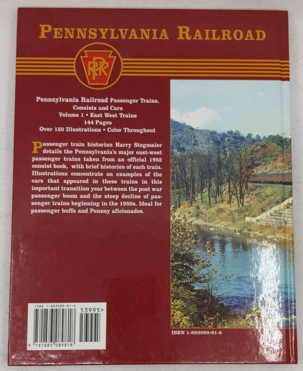 Pennsylvania Railroad Passenger Train Consists and Cars 1952 Vol.1 Hardcover EX