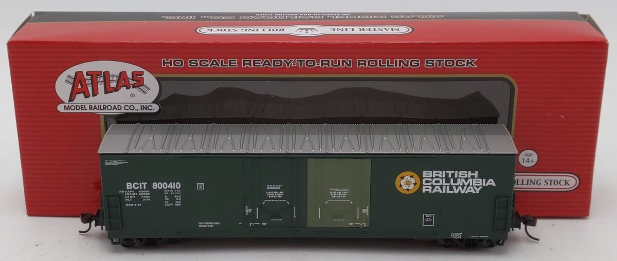 Atlas 20002450 HO Scale British Columbia Railway Box Car #800410
