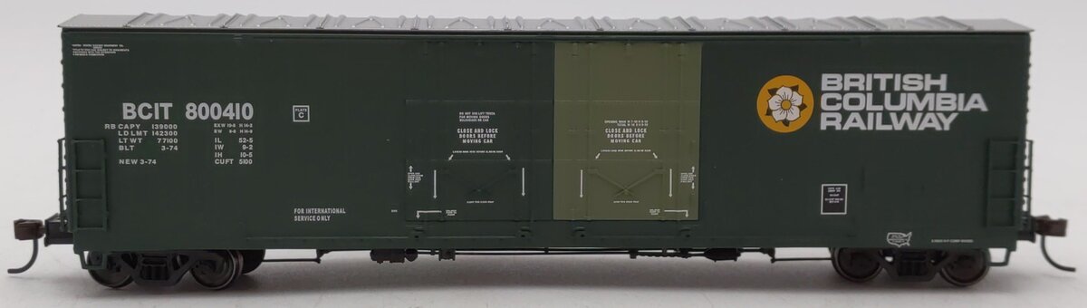 Atlas 20002450 HO Scale British Columbia Railway Box Car #800410