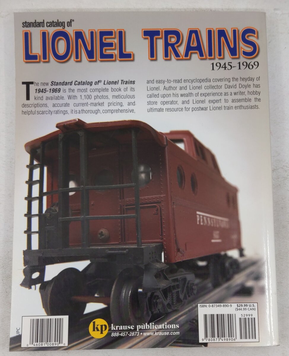 Standard Catalog of Lionel Trains : 1945-1969 Paperback Book By David Doyle VG