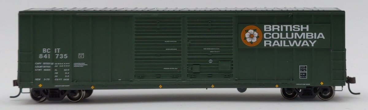 Athearn 92965 HO British Columbia Railway 50' FMC Double Door Box Car #841735