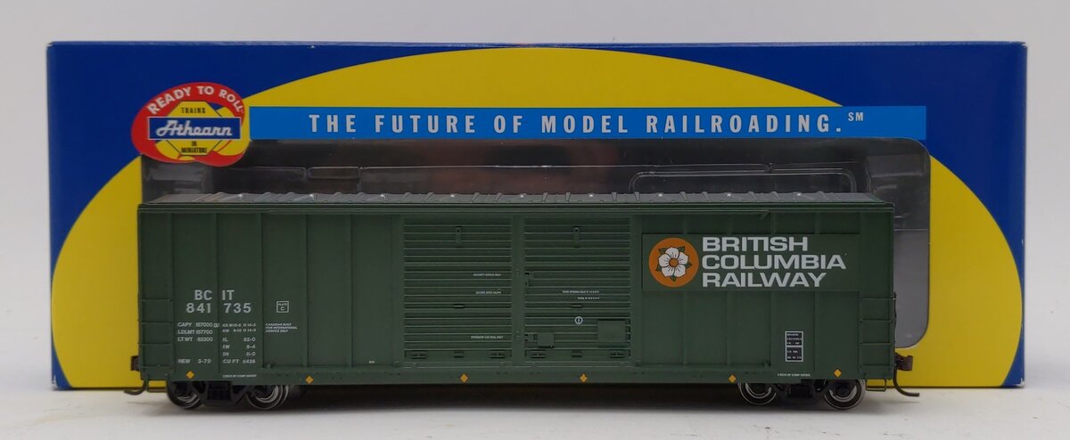 Athearn 92965 HO British Columbia Railway 50' FMC Double Door Box Car #841735