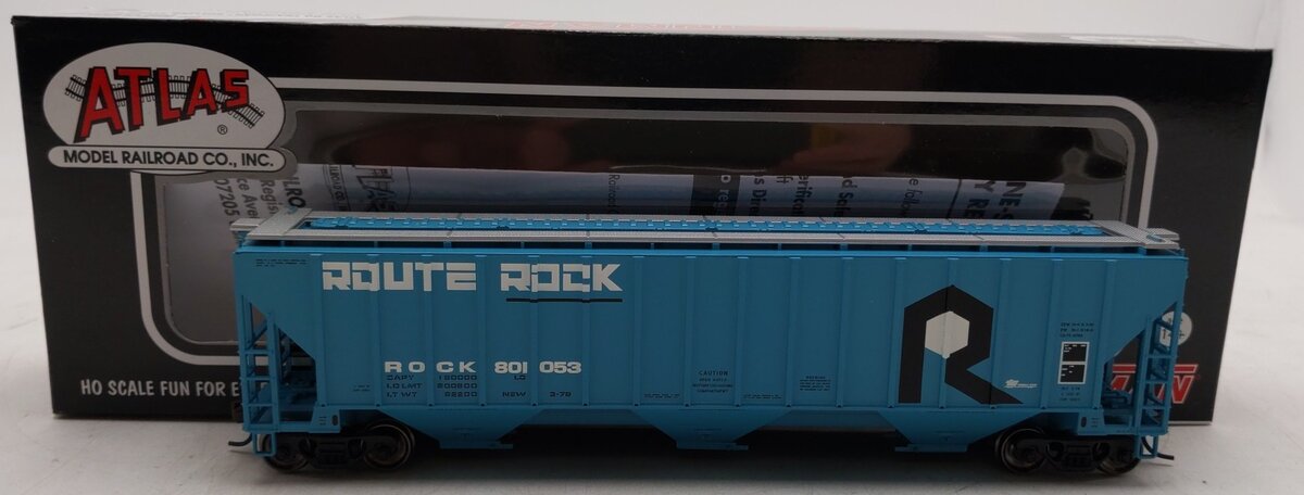 Atlas 20003946 HO Rock Island Thrall 4750 Covered Hopper Car #801053