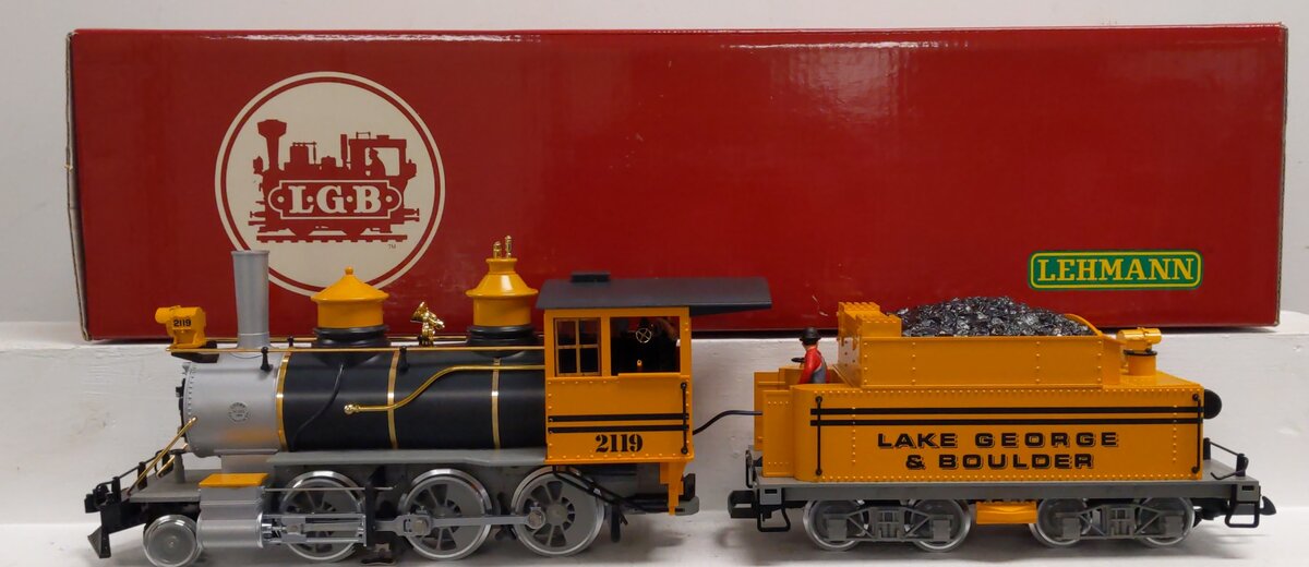 LGB 2119D G Scale Lake George and Boulder 2-6-0 Mogul Steam Locomotive & Tender LN/Box