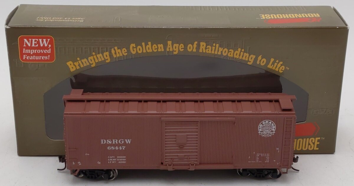 Roundhouse 84789 HO Scale Denver & Rio Grande Western Box Cars #68447