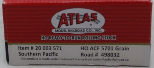 Atlas 20003571 HO Southern Pacific ACF 5701 4-Bay Grain Hopper #498032