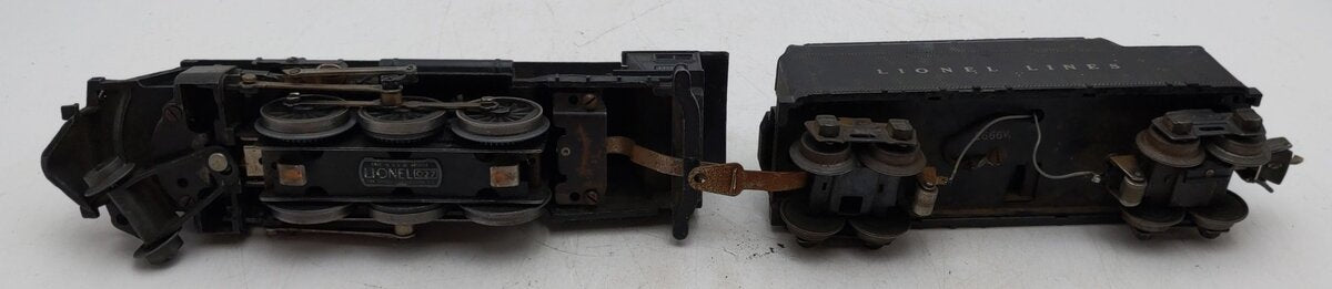 Lionel 1666 Vintage O 2-6-2 Die-Cast Steam Locomotive & Tender VG