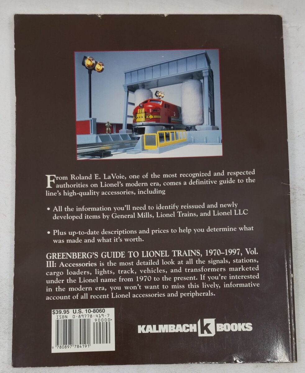 Greenberg's Guide to Lionel Trains 1970-97 Vol.3 Paperback Book Roland E. LaVoie VG