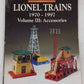 Greenberg's Guide to Lionel Trains 1970-97 Vol.3 Paperback Book Roland E. LaVoie VG