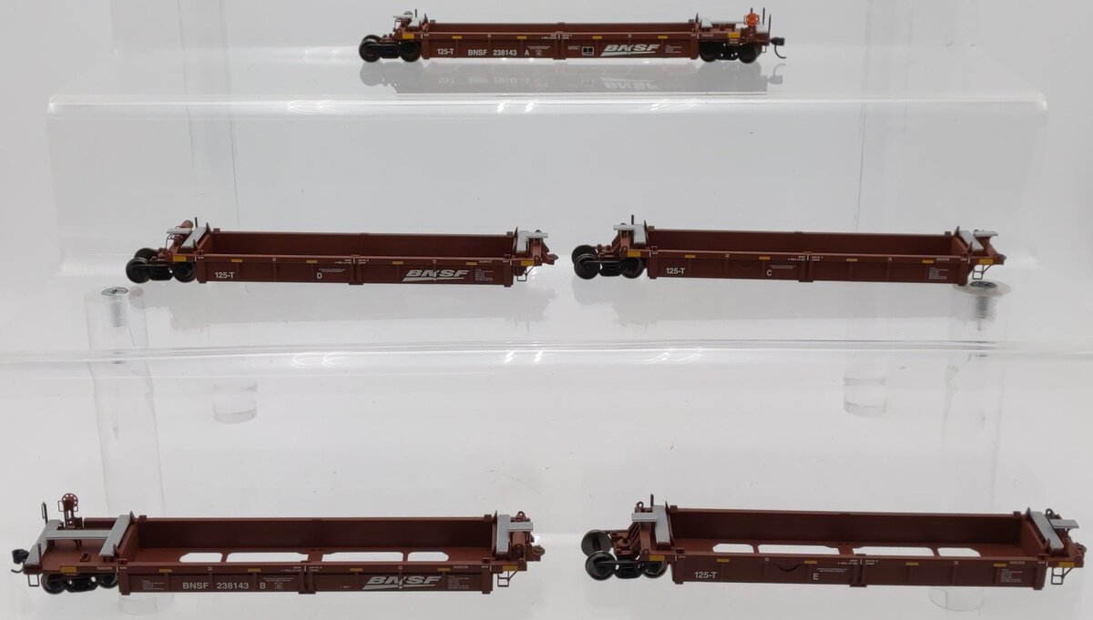 Walthers 910-55605 HO Santa Fe Thrall 5-Unit Rebuilt 40' Well Car #238143 A-E