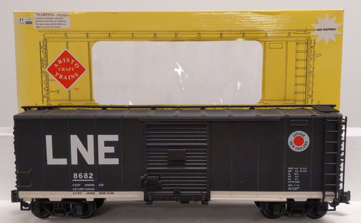 Aristo-Craft 46080 G Scale Lehigh & New England Boxcar #8682 EX/Box