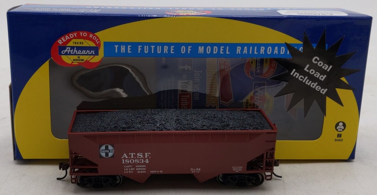 Athearn 29224 HO Santa Fe RTR 34' Offset Hopper #180834