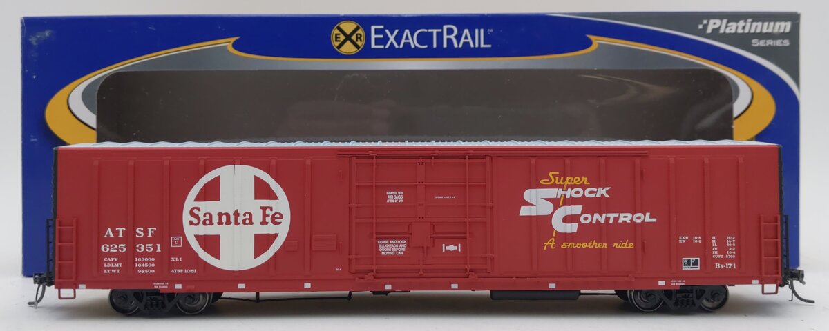ExactRail EP-80515-5 HO Santa Fe PC&F 62' Insulated Box Car #625351