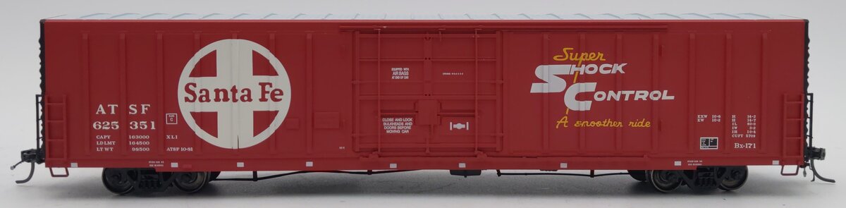 ExactRail EP-80515-5 HO Santa Fe PC&F 62' Insulated Box Car #625351