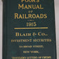 Poor's Manual Of Railroads 1915 Hardcover Book By Poor's