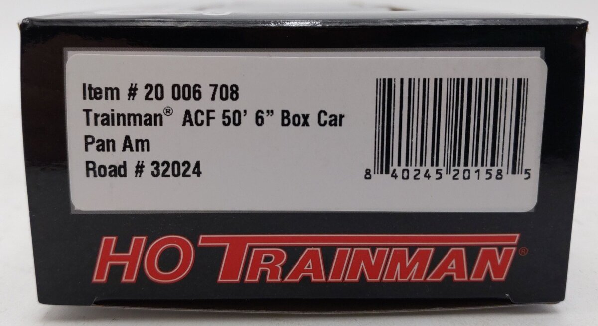 Atlas 20006708 HO Pan Am Trainman 50' 6" Box Car #32024