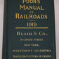 Poor's manual of railroads 1919 Hardcover Book By Poor's