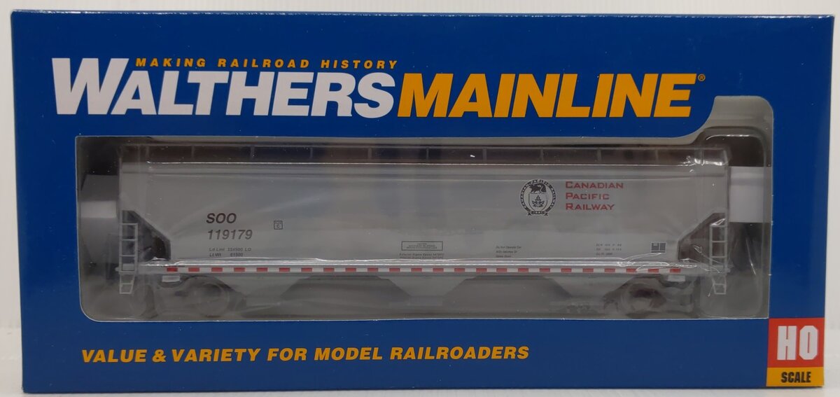 Walthers 910-7611 HO Canadian Pacific 60' NSC 5150 3-Bay Covered Hopper #119179