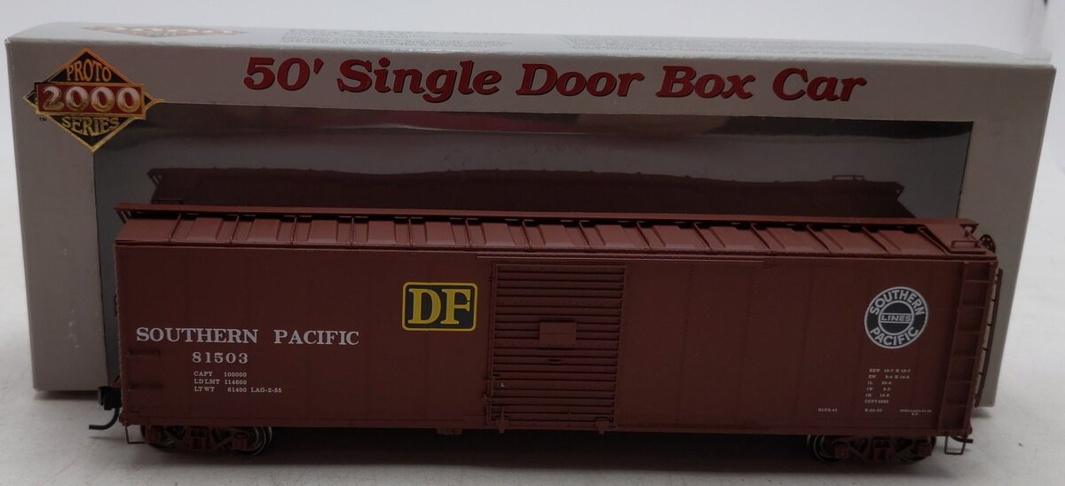 Proto 2000 23356 HO Southern Pacific 50' Single Door Boxcar #81503 EX/Box