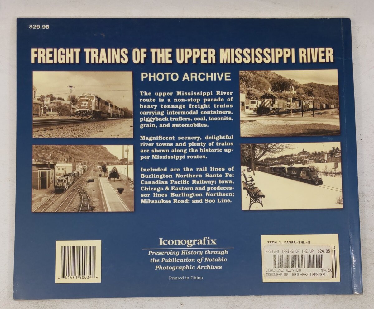 Freight Trains: Of The Upper Mississippi River Photo Archive Paperback Book VG