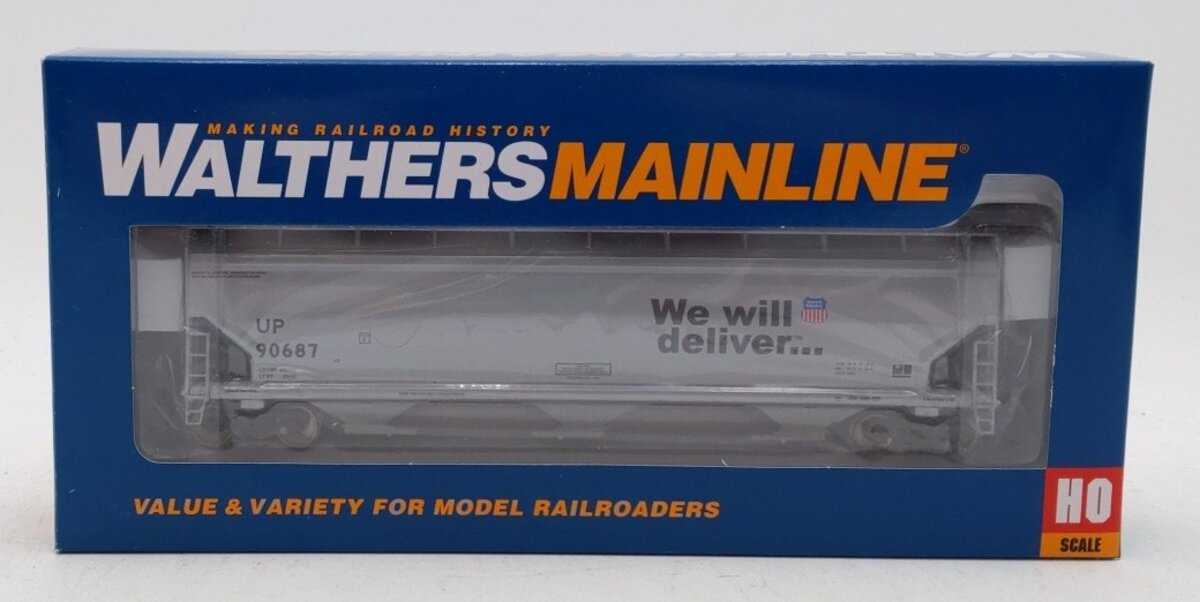 Walthers 910-7621 HO Scale Union Pacific 3-Bay Covered Hopper #90687