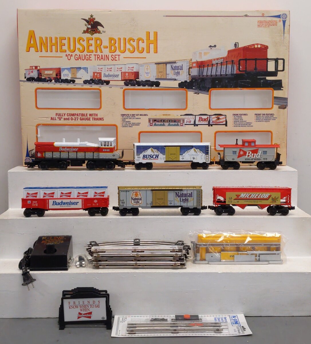 K-Line 1521 O Gauge Anheuser-Busch Beer Train Set EX/Box