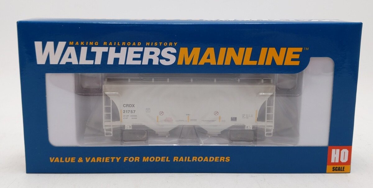 Walthers 910-7531 HO Scale CRDX 39' Trinity 2-Bay Covered Hopper Car #21757
