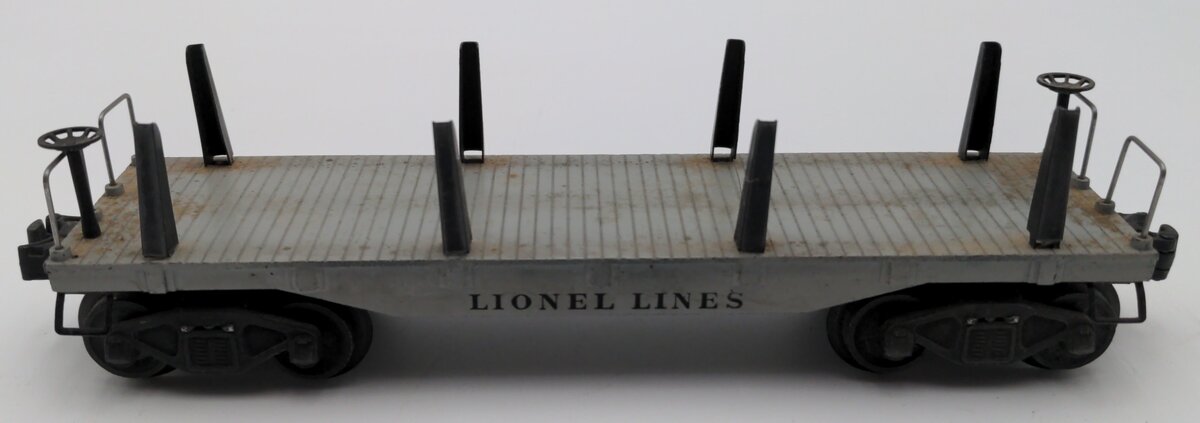 Lionel 6411 Vintage O Die Cast Flatcar with Stakes VG/Box