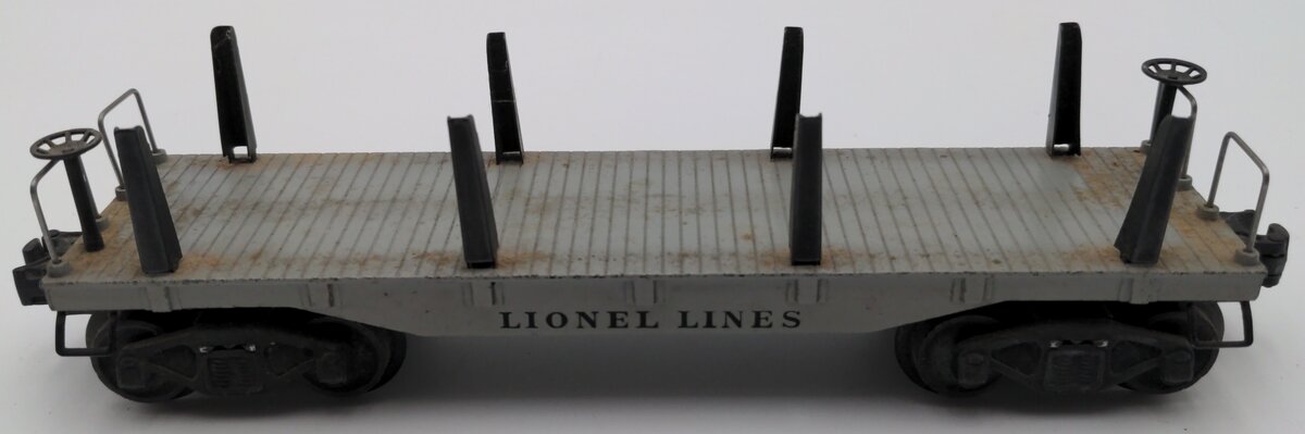 Lionel 6411 Vintage O Die Cast Flatcar with Stakes VG/Box