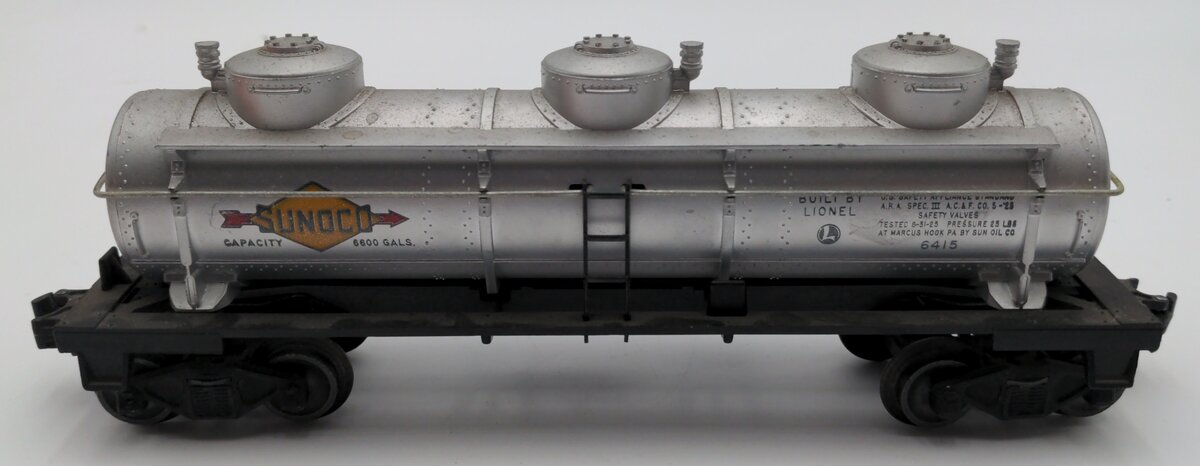 Lionel 6415 Vintage O Sunoco Triple Dome Tank Car VG/Box
