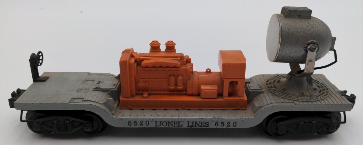 Lionel 6520 Vintage O Lionel Lines Orange Generator Operating Searchlight Car VG/Box
