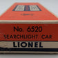 Lionel 6520 Vintage O Lionel Lines Orange Generator Operating Searchlight Car VG/Box