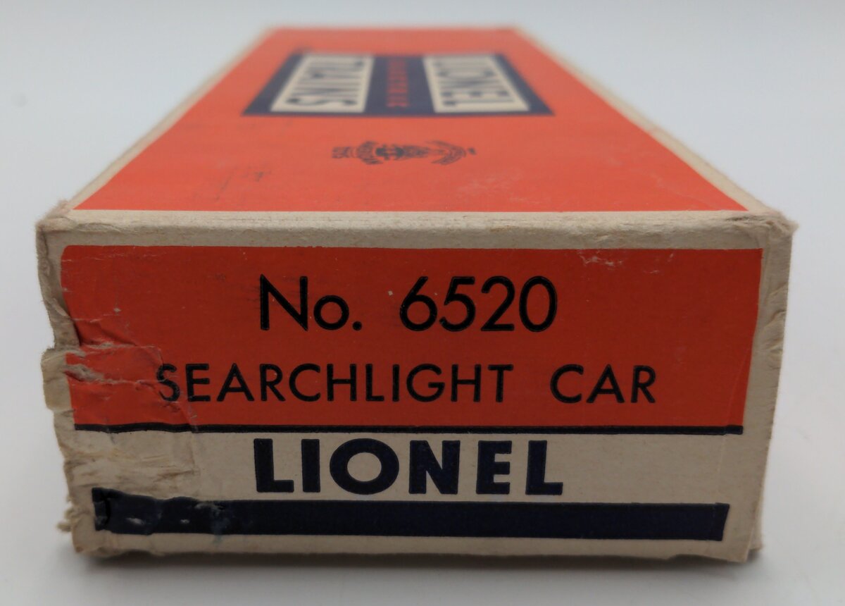 Lionel 6520 Vintage O Lionel Lines Orange Generator Operating Searchlight Car VG/Box