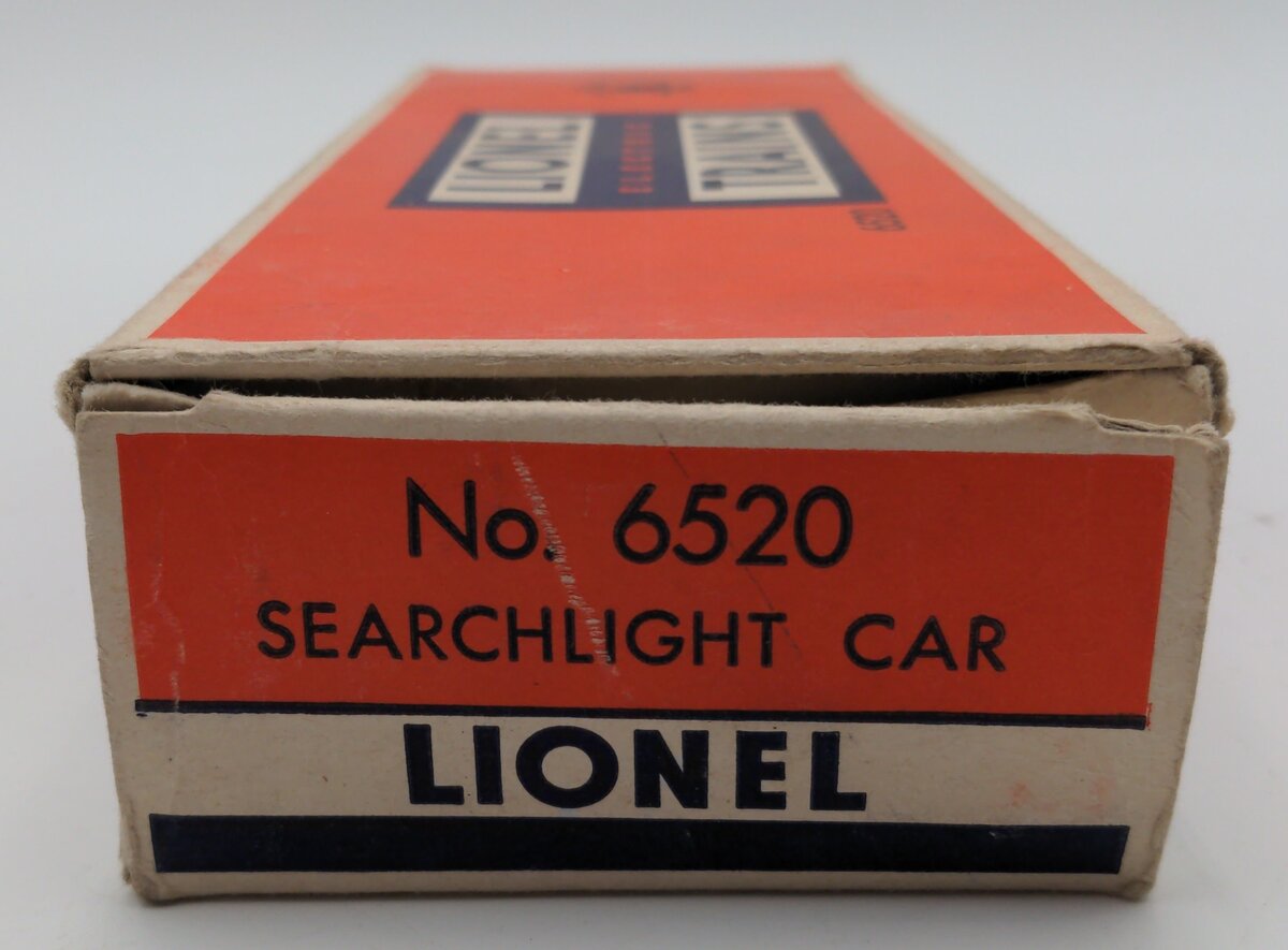 Lionel 6520 Vintage O Lionel Lines Orange Generator Operating Searchlight Car VG/Box