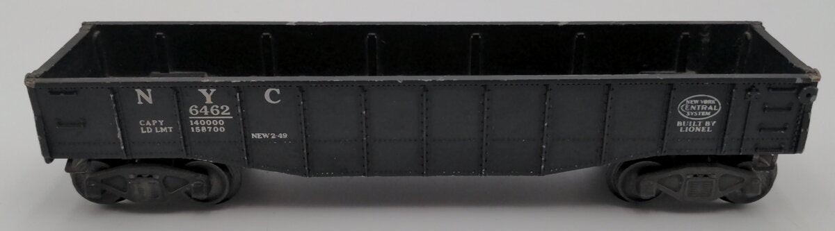 Lionel 6462 Vintage O New York Central Black Gondola VG/Box