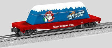 Lionel 2328260 O Santa's Choice Milk Carton Flatcar NIB