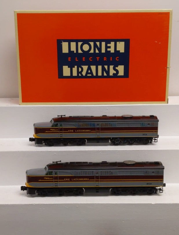 Lionel 6-18116 O Gauge Erie Lackawanna PA AA Diesel Set #858/859 EX/Box