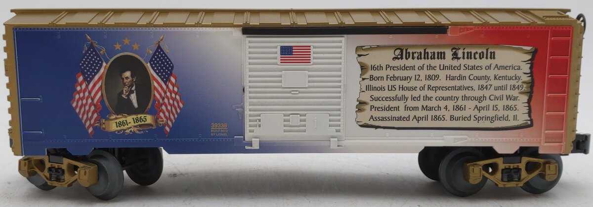 Lionel 6-39338 O Gauge Abraham Lincoln Boxcar NIB