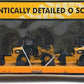 MTH 20-98649 Caterpillar 60’ Flat Car with 3 Wheel Loaders