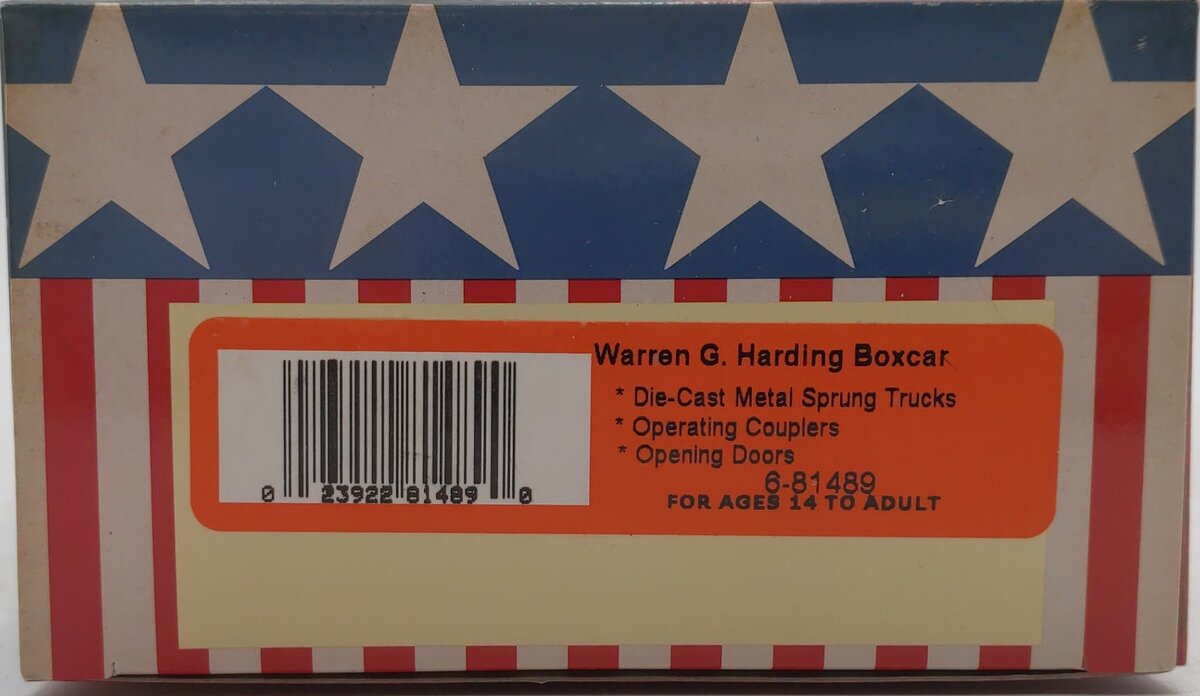 Lionel 6-81489 O Gauge USA Presidents Warren G. Harding Boxcar NIB