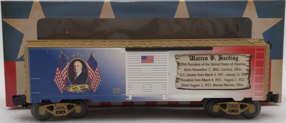 Lionel 6-81489 O Gauge USA Presidents Warren G. Harding Boxcar NIB