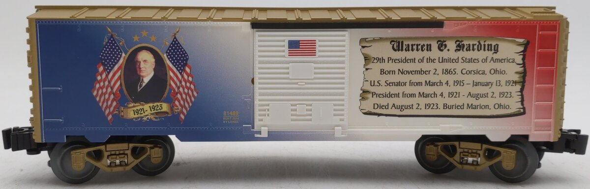 Lionel 6-81489 O Gauge USA Presidents Warren G. Harding Boxcar NIB