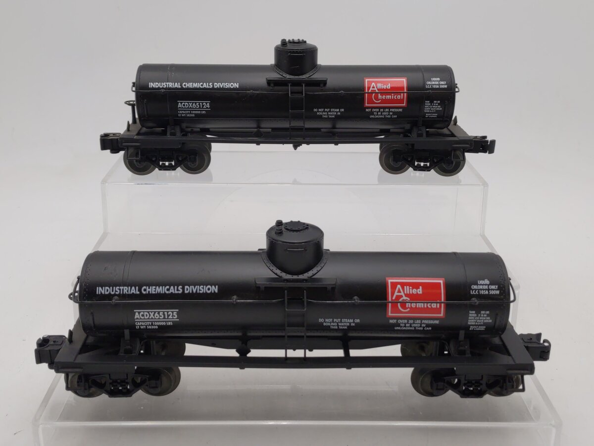 Lionel 6-36916 O Gauge Allied Chemical 1 Dome Tank Car (Set of 2) EX