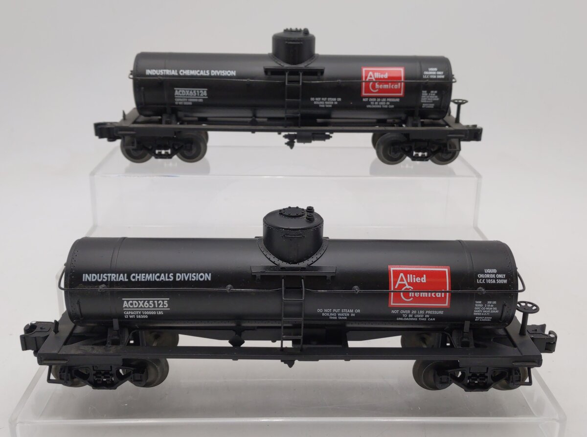 Lionel 6-36916 O Gauge Allied Chemical 1 Dome Tank Car (Set of 2) EX